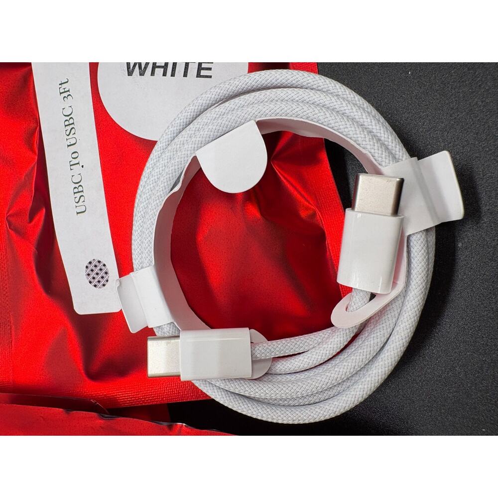 5 Braided USB-C to USB-C charging cable, 60W PD fast charging, 3.3ft/1m